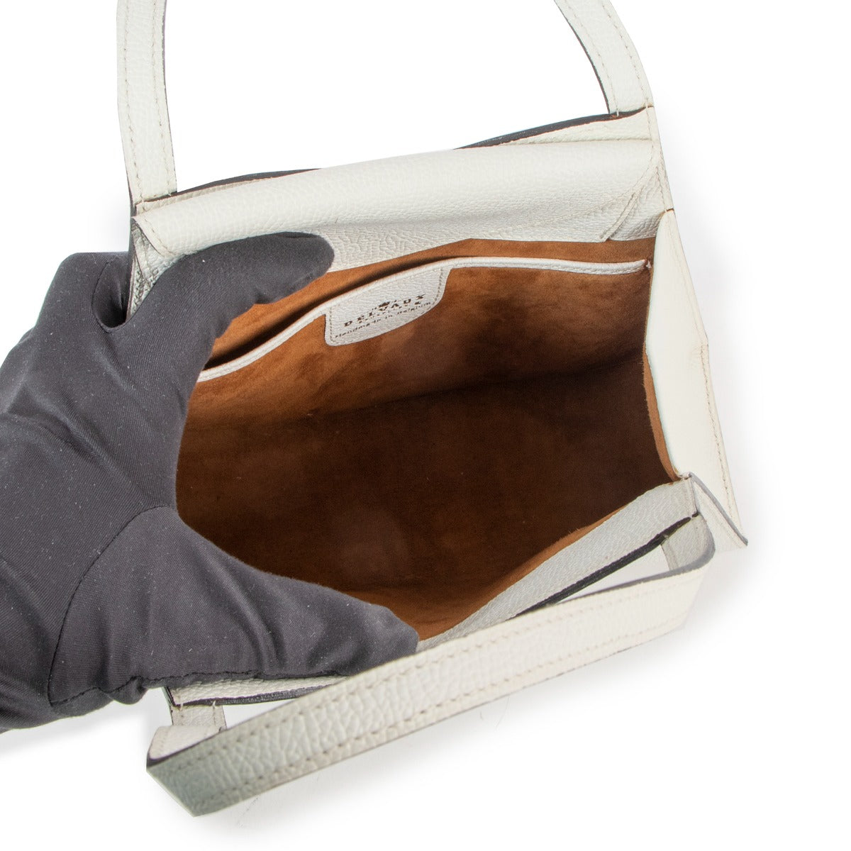 Delvaux Soupir White Leather Mini Handbag
