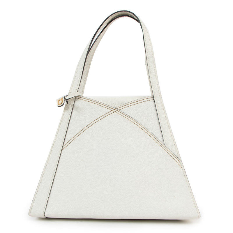 Delvaux Soupir White Leather Mini Handbag