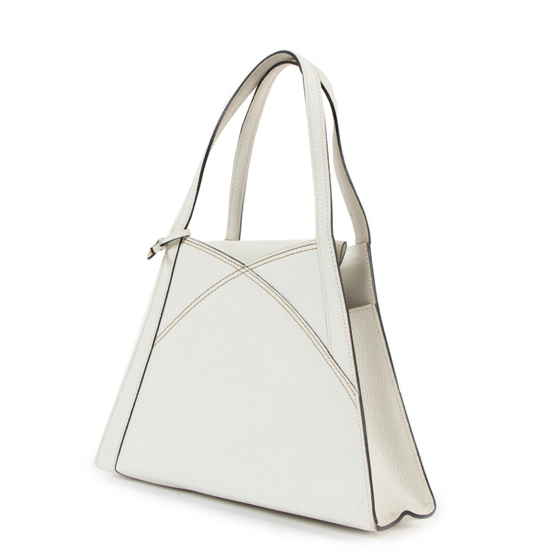 Delvaux Soupir White Leather Mini Handbag