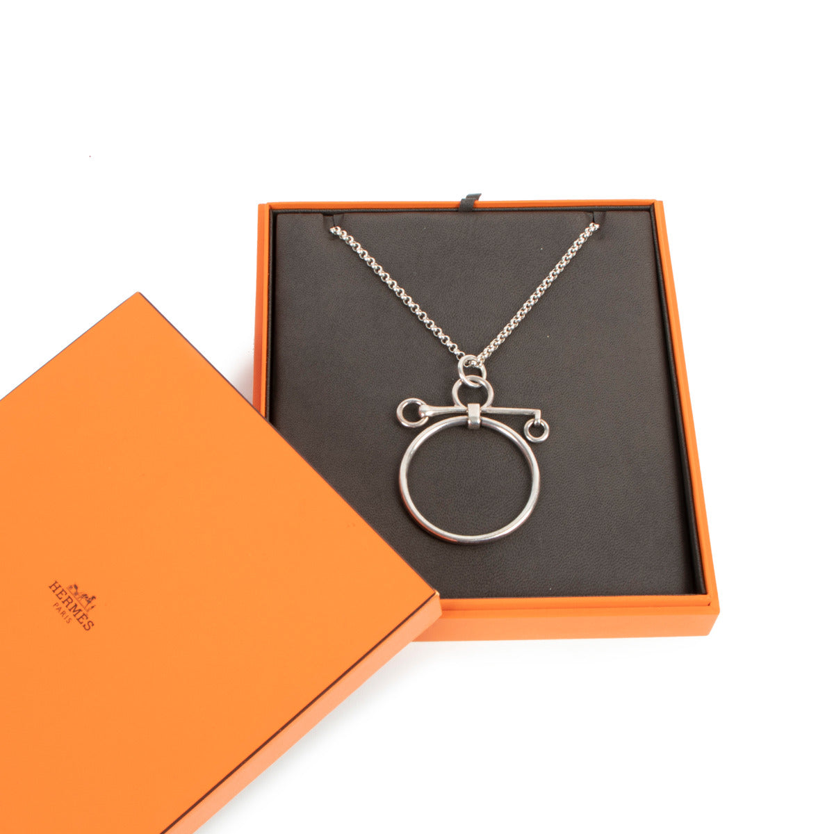 Hermès Mors de Bride Silver Necklace