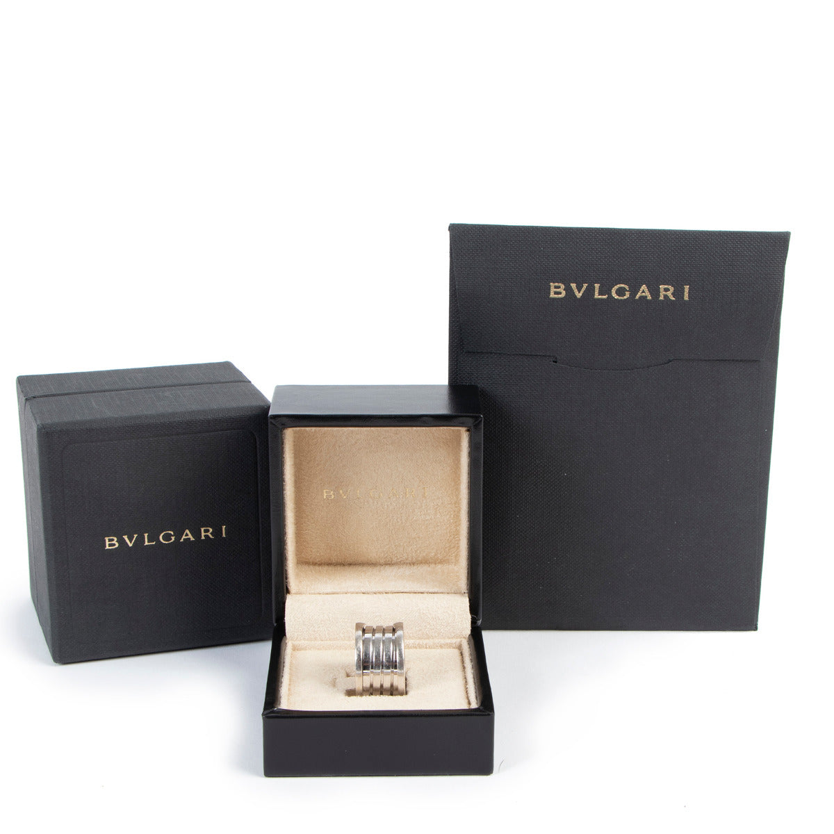 Bulgari B.Zero1 18K White Gold Ring - size 50