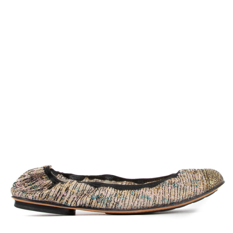 Chanel Multicolor Tweed Ballerinas