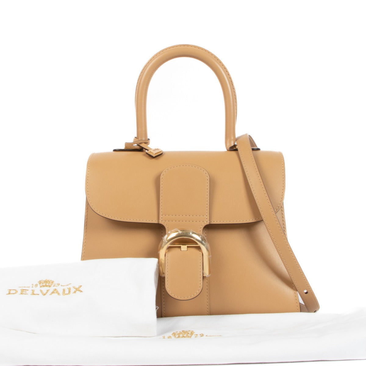 Delvaux Brillant PM Latte Box Calf