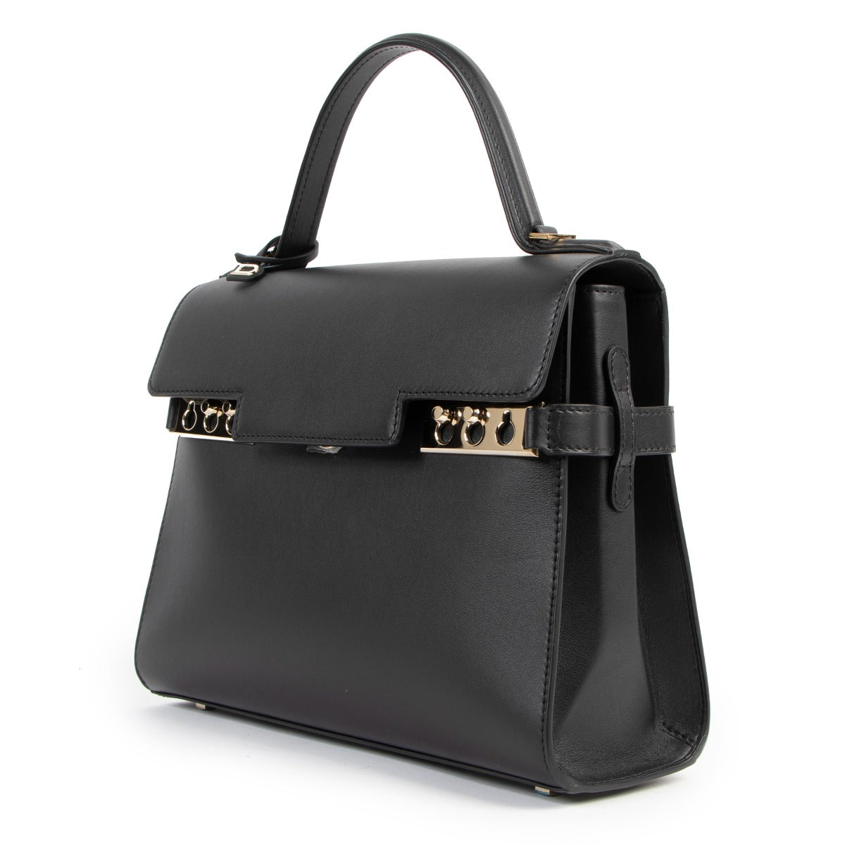 Delvaux Tempête MM Black Supple Calf