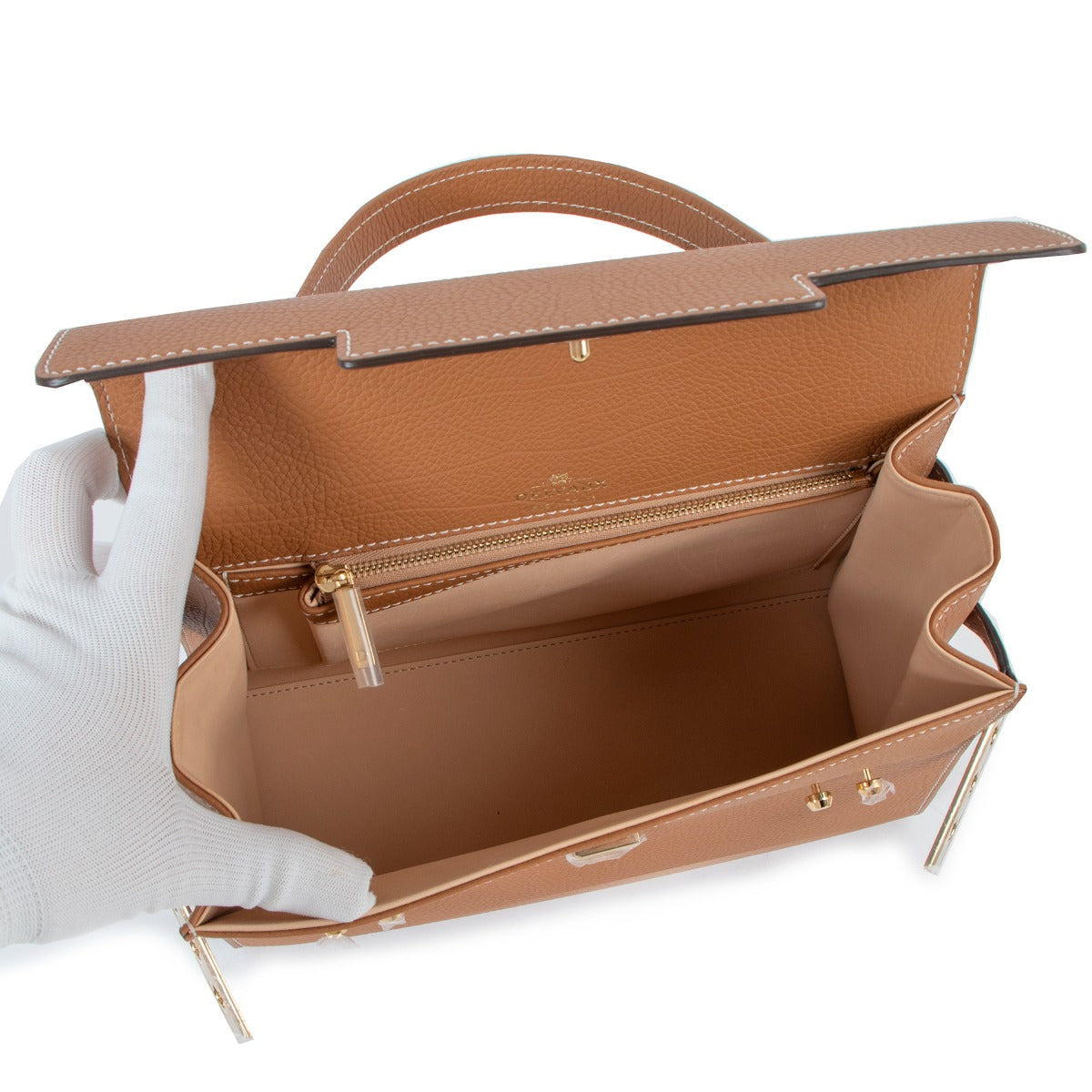 Delvaux Tempête MM Vegetal Crispy Calf