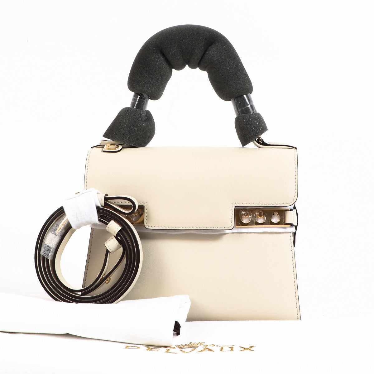 Delvaux Tempête PM Chalk Supple Calf