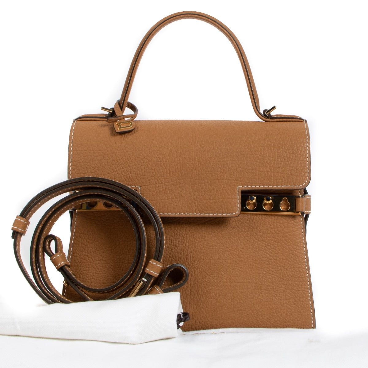 shop 100% authentic second hand Delvaux Tempête PM Vegetal Cripsy Calf Top Handle on Labellov.com