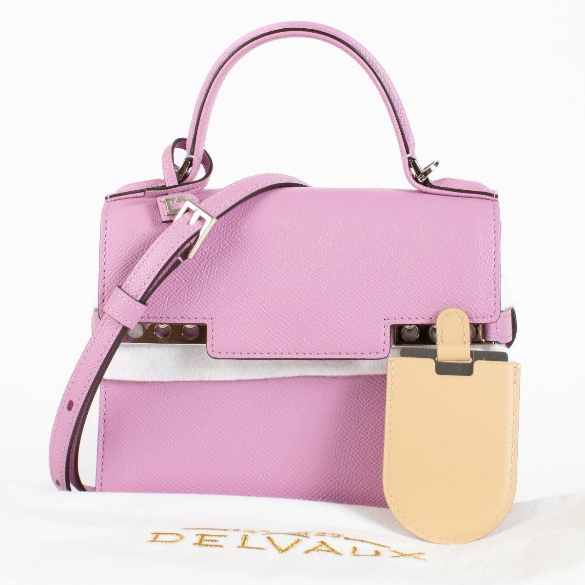 Authentic preloved Delvaux Orchid Alpine Calf Tempête Small Bag on Labellov.com