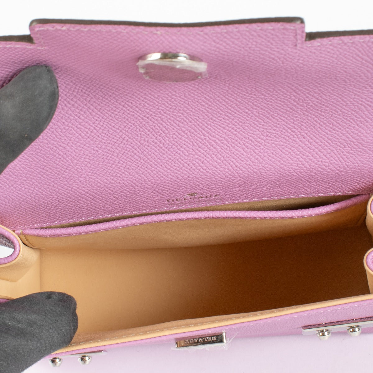 Authentic preloved Delvaux Orchid Alpine Calf Tempête Small Bag on Labellov.com