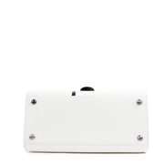 Delvaux Autumn/Winter 2018 Brillant MM Light And Shadow Box Calf Ivory/Black Limited Edition
