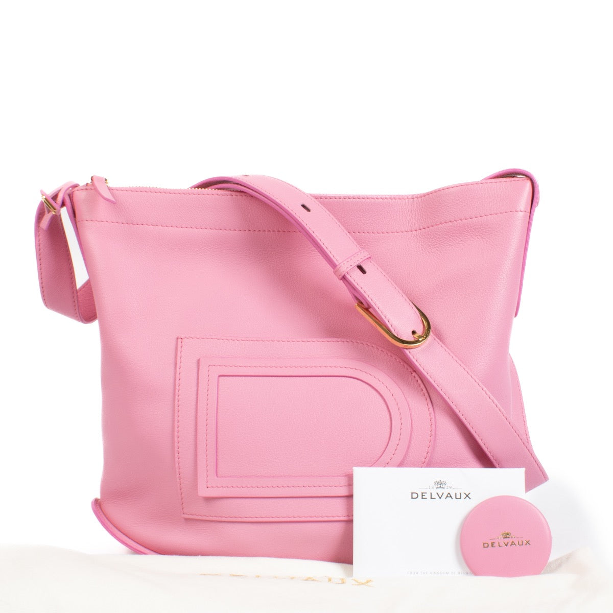 Delvaux Flamingo Polo Pin Baudrier Bag aan de beste prijs bij Labellov tweedehands luxe in Antwerpen en Knokke.