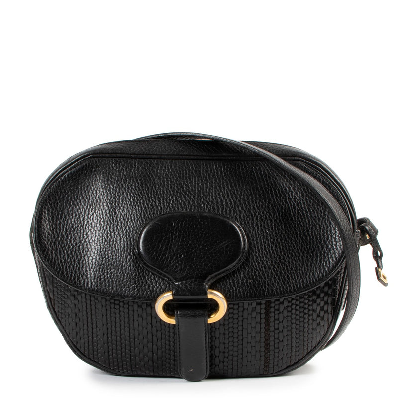 Delvaux Black Toile De Cuir Crossbody Bag