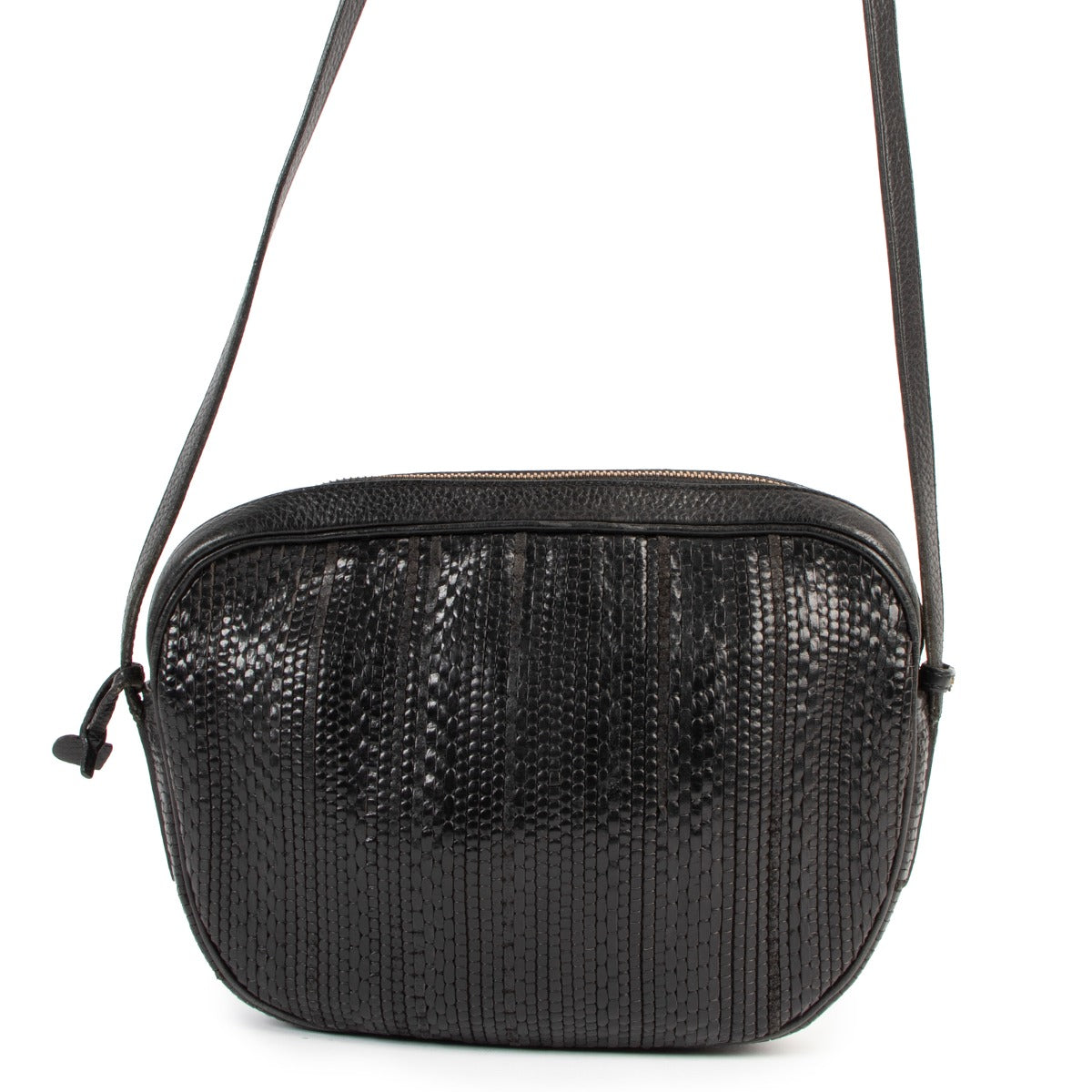Delvaux Black Toile De Cuir Crossbody Bag