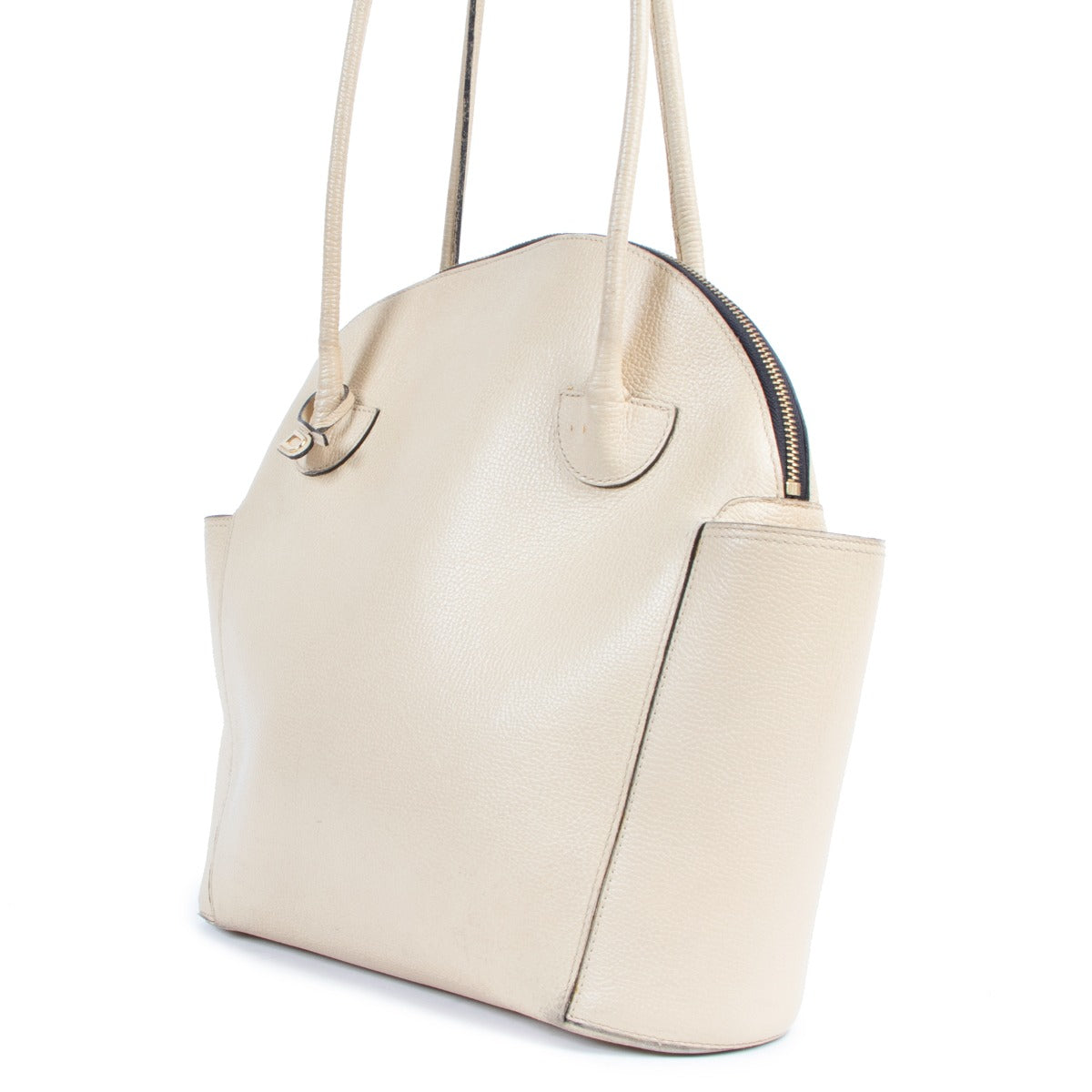 Delvaux Beige Mousson Leather Shoulder Bag