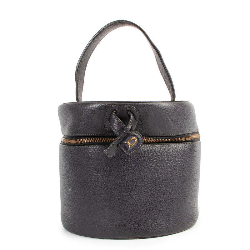 Delvaux Dark Blue Leather Cosmetic Case