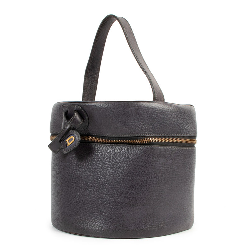 Delvaux Dark Blue Leather Cosmetic Case