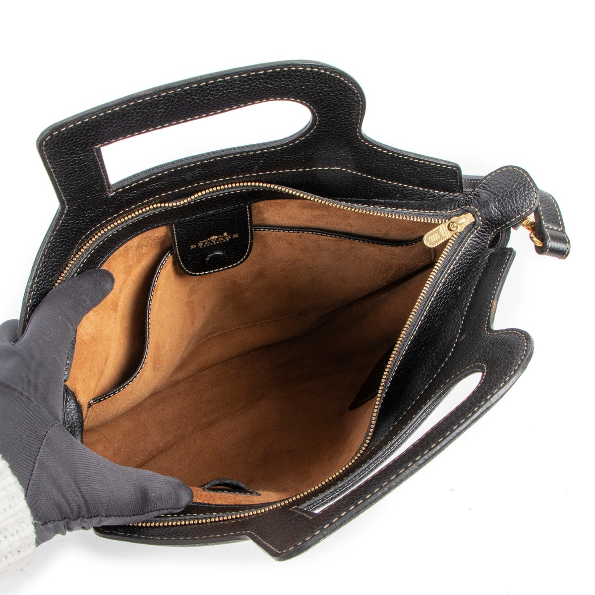 Delvaux Black D Top Handle Bag