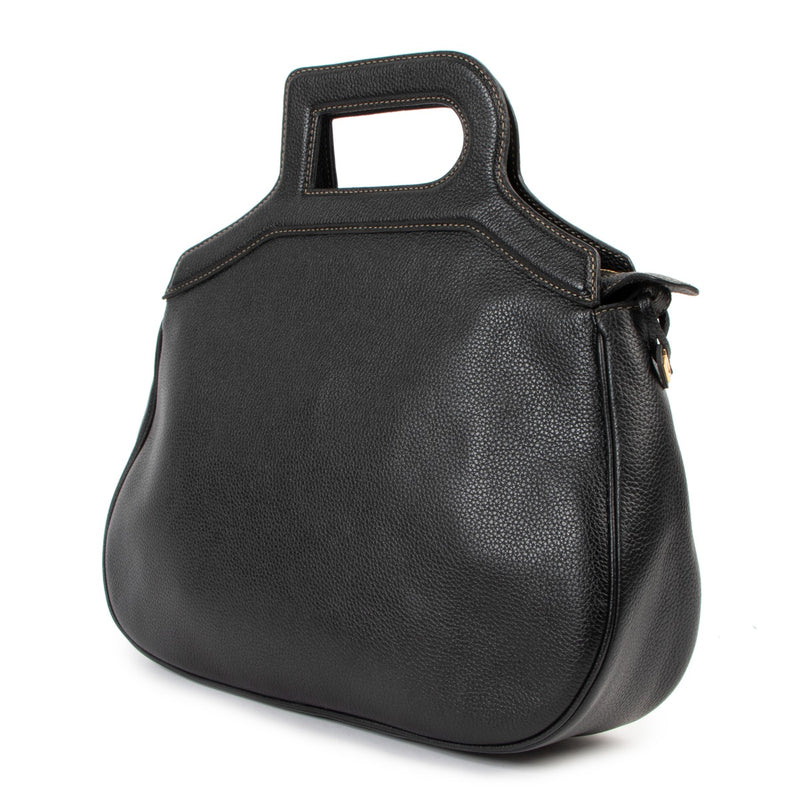 Delvaux Black D Top Handle Bag