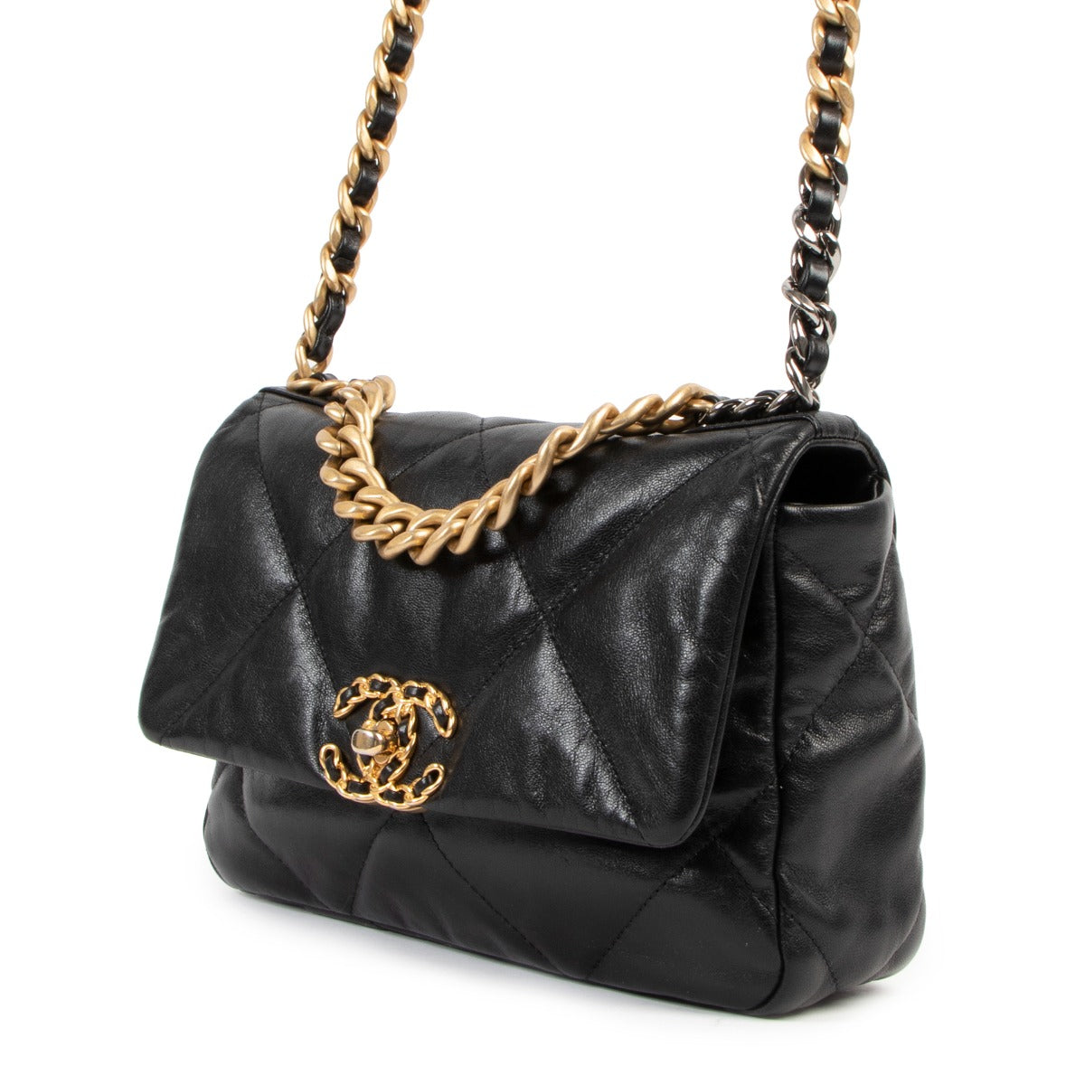Chanel Black 19 Lambskin Handbag