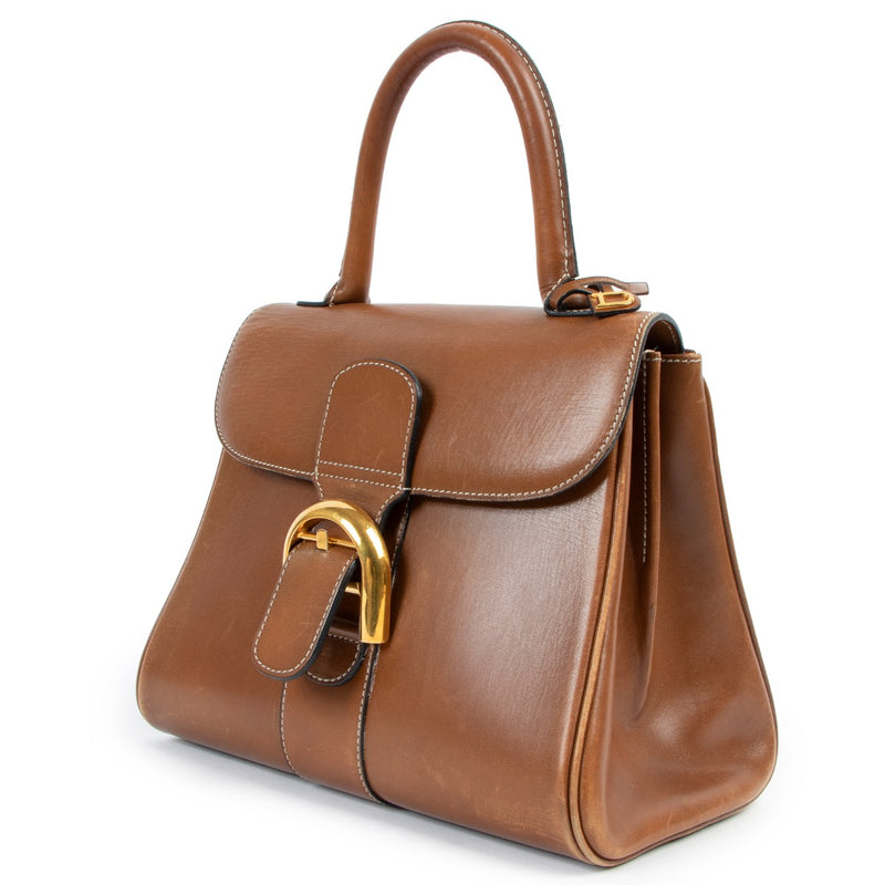 Authentic second hand Delvaux Camel Brillant PM Handbag at Labellov