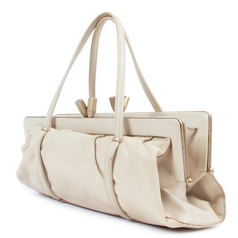 Chloé Double Frame Beige Shoulder Bag