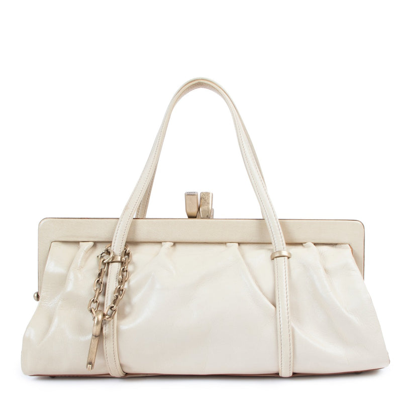 Chloé Double Frame Beige Shoulder Bag