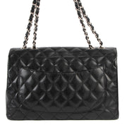 Chanel Black Caviar Jumbo Single Classic Flap Bag