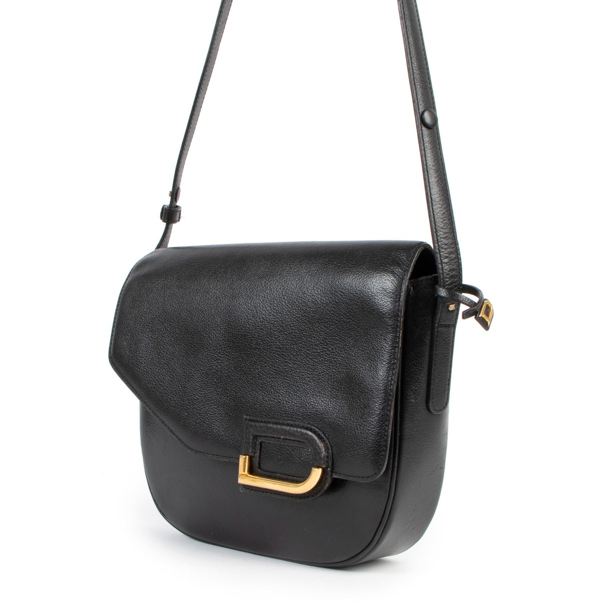 Delvaux Black Leather Crossbody Bag