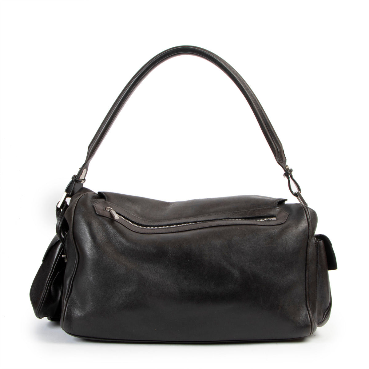 Delvaux Coquin Poches Black Bridon Shoulder Bag