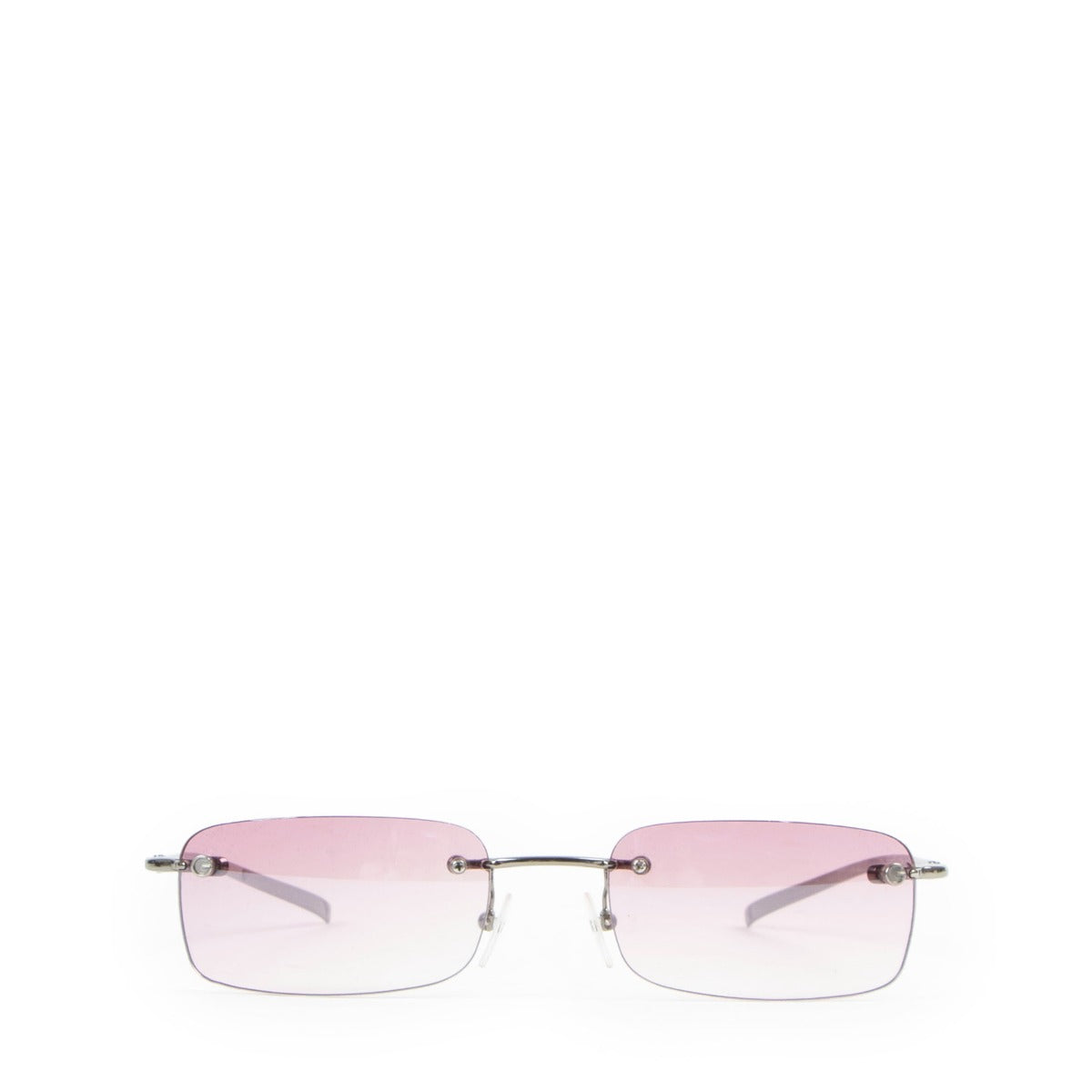 Buy online authentic second hand Gucci Vintage Pink Rimless Rectangle Glasses in very good condition at Labellov in Antwerp.
