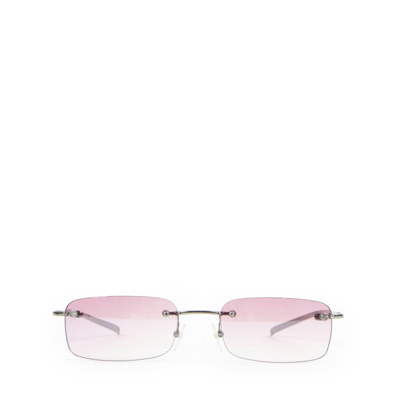 Buy online authentic second hand Gucci Vintage Pink Rimless Rectangle Glasses in very good condition at Labellov in Antwerp.