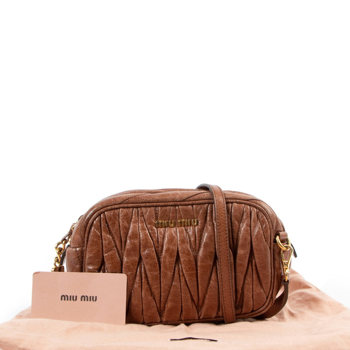 Miu Miu Palissandro Matelasse Lux Crossbody Bag