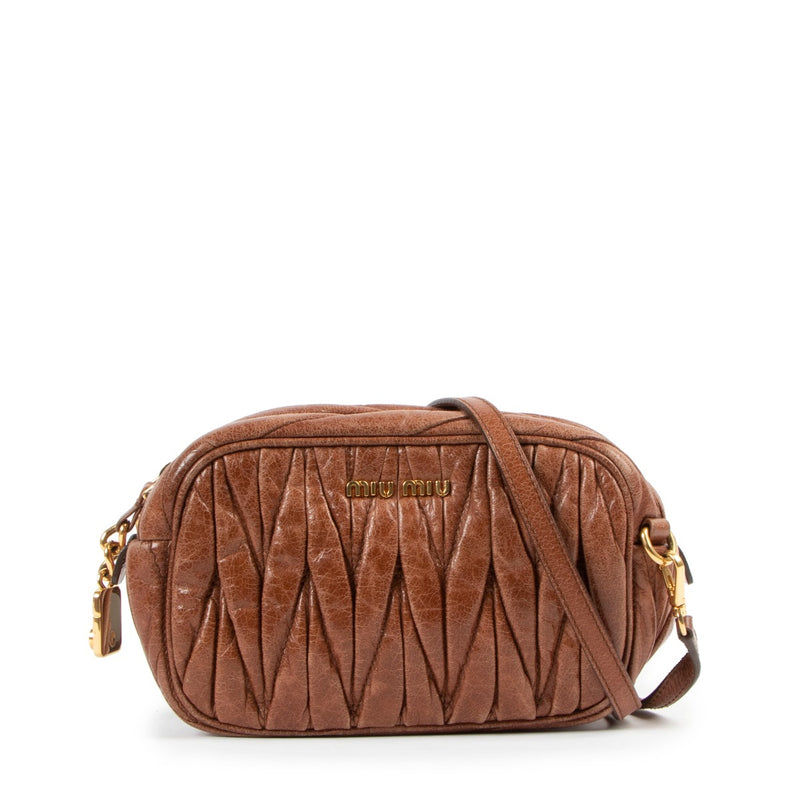 Miu Miu Palissandro Matelasse Lux Crossbody Bag