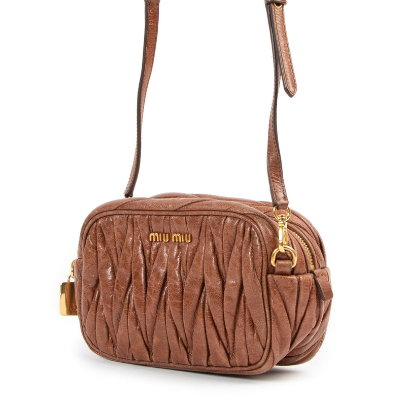 Miu Miu Palissandro Matelasse Lux Crossbody Bag