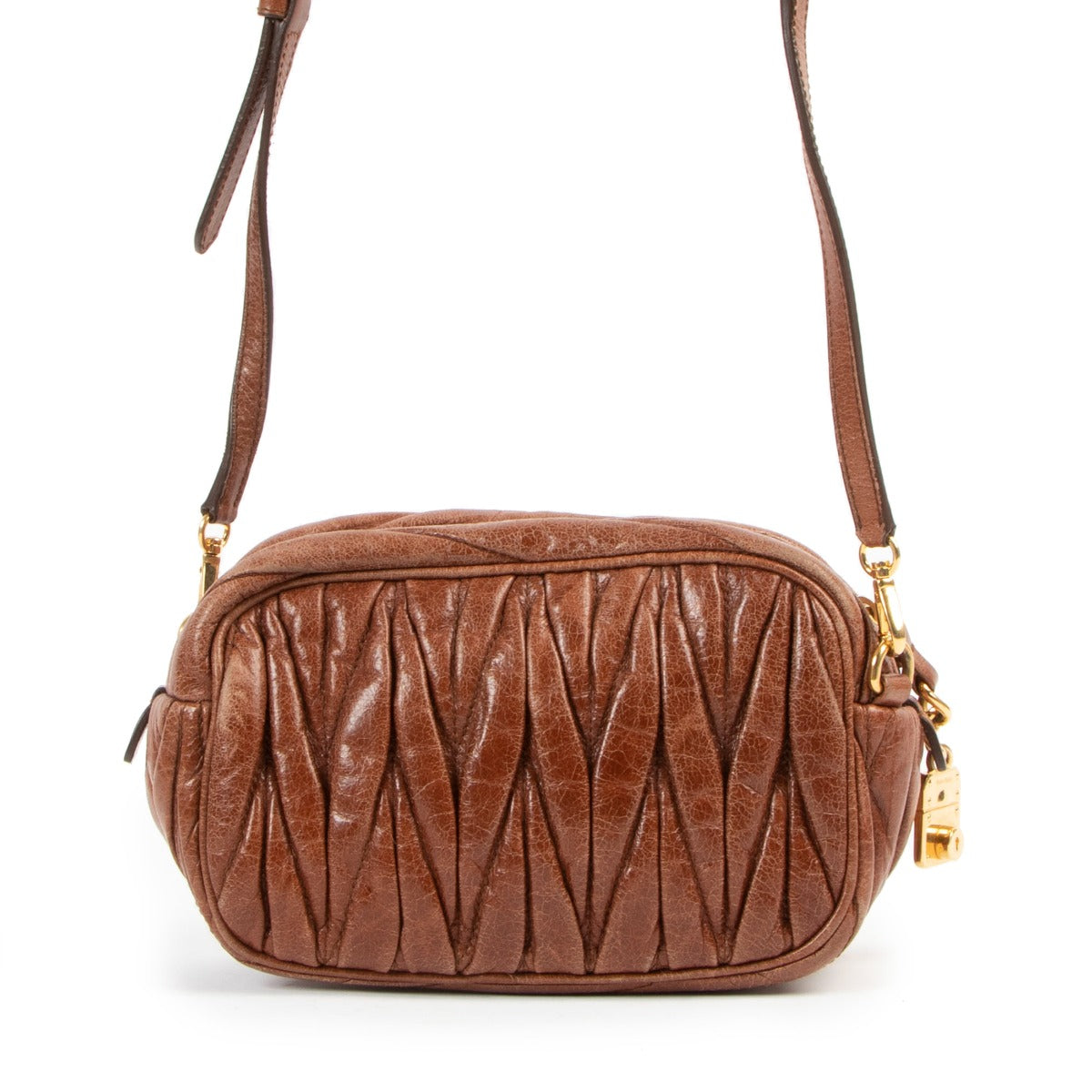 Miu Miu Palissandro Matelasse Lux Crossbody Bag