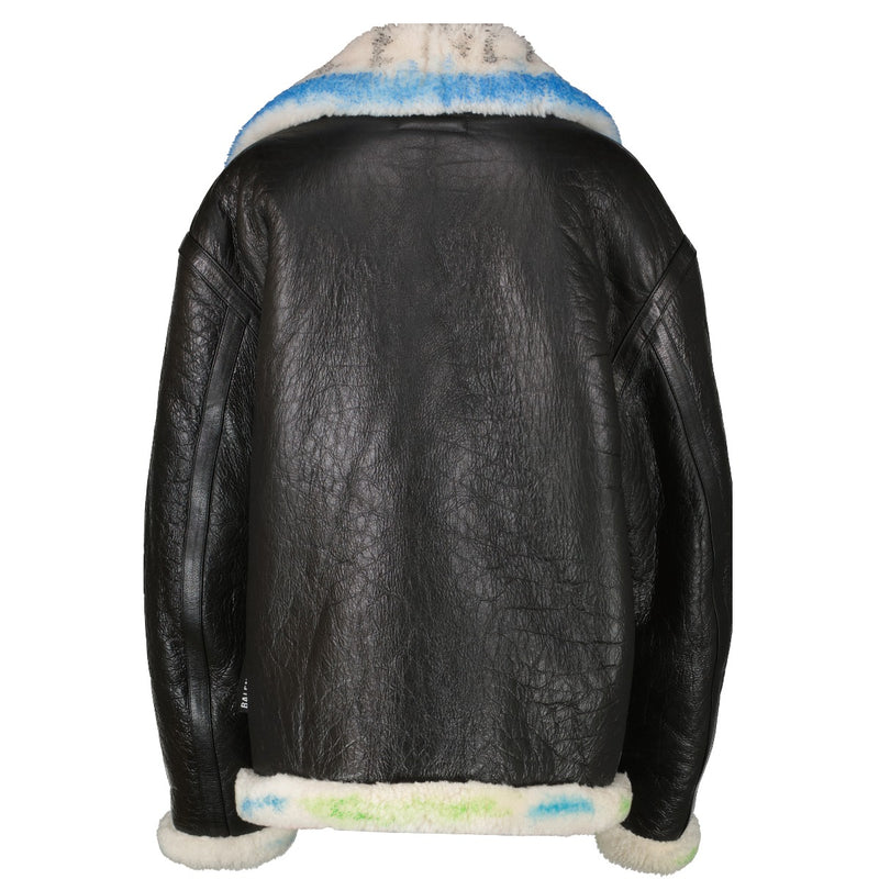 Balenciaga Winter 2018 Graffiti Shearling Coat