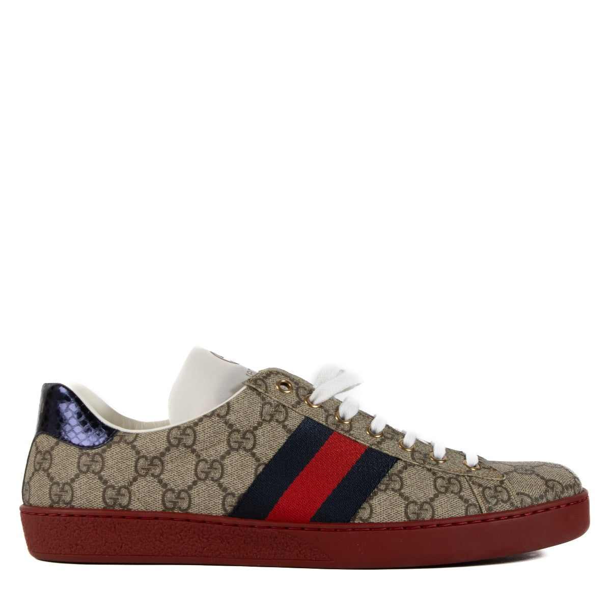 Shop authentic second hand Gucci GG Canvas Ace Supreme Sneakers - Size 43 on Labellov.com