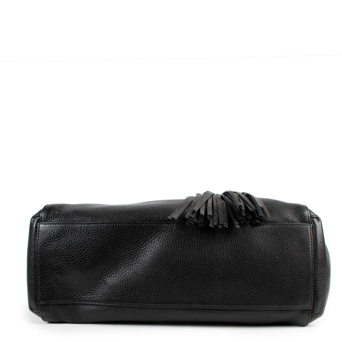 Gucci Black Lady Tassel Pebbled Leather Shoulder Bag