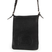 Buy online an authentic second hand Delvaux Black Louise Baudrier PM Tressé Crossbody Bag in preloved condition at Labellov in Antwerp.