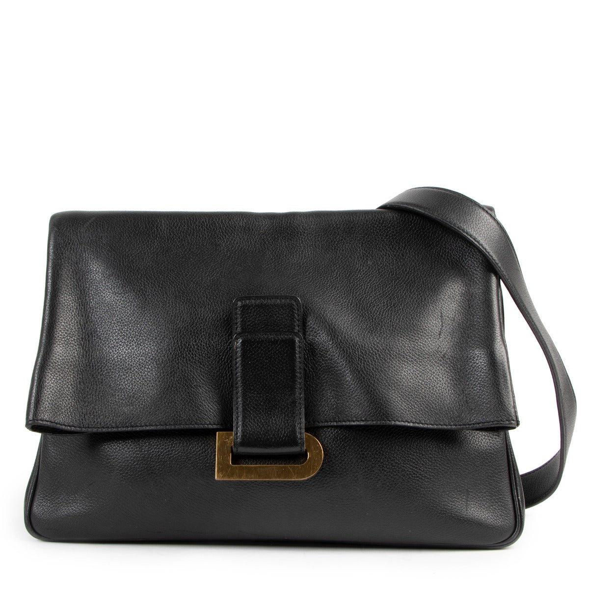 Buy online an authentic second hand Delvaux Black leather Relais Shoulder Bag in good condition at Labellov in Antwerp.