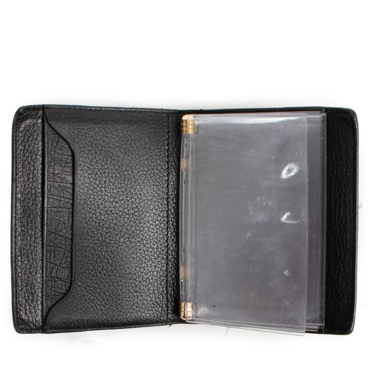 Delvaux Black Ostrich Card Holder