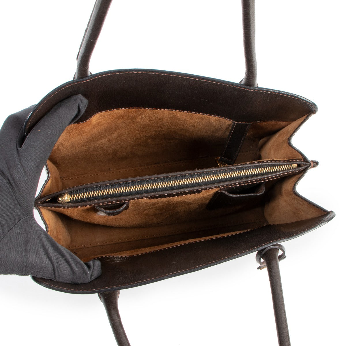 Delvaux Café Brown Sepia PM Top Handle Bag