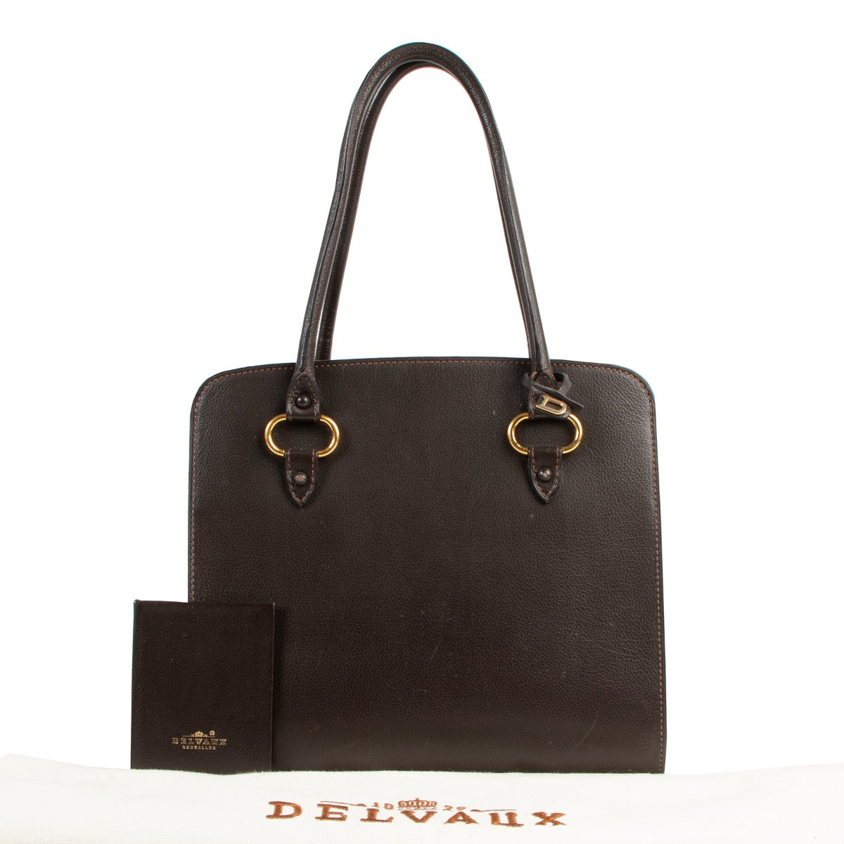 Delvaux Café Brown Sepia PM Top Handle Bag