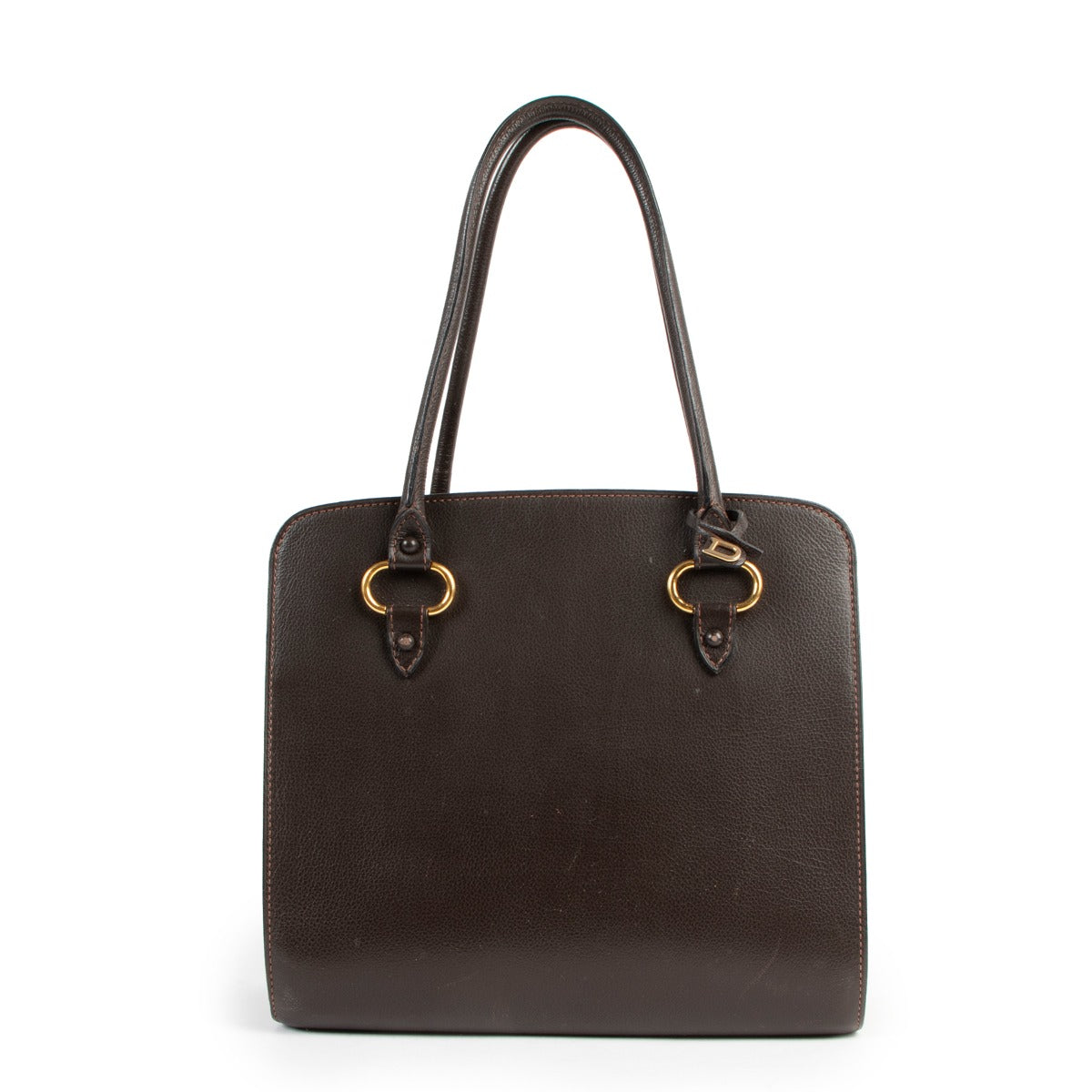 Delvaux Café Brown Sepia PM Top Handle Bag