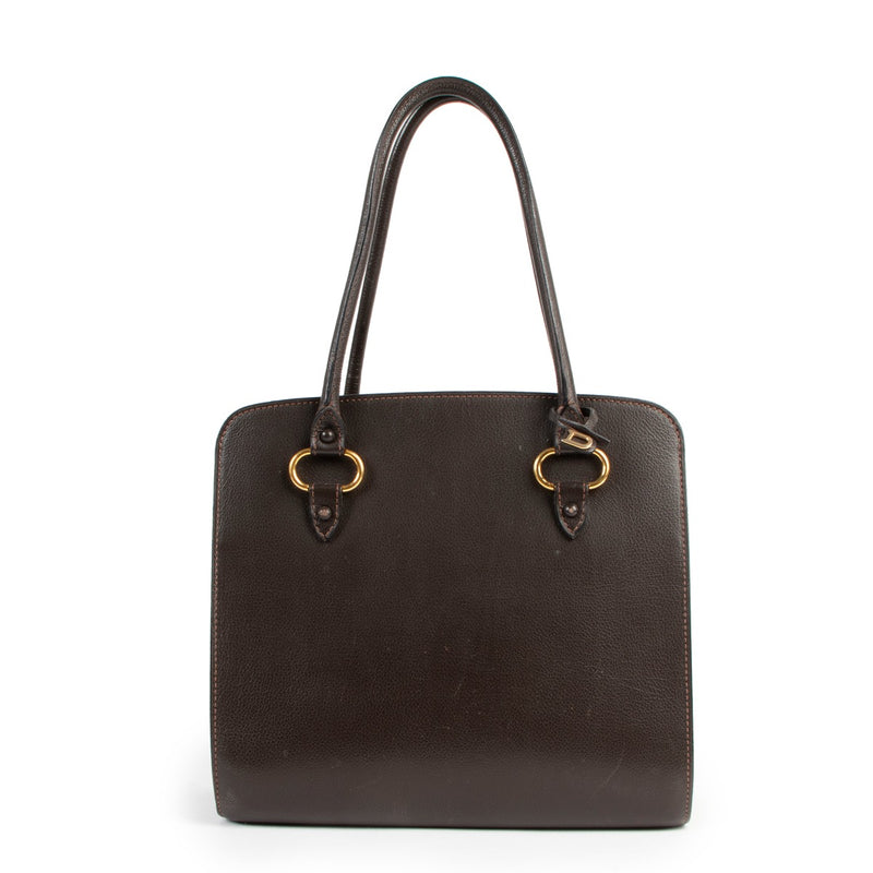 Delvaux Café Brown Sepia PM Top Handle Bag