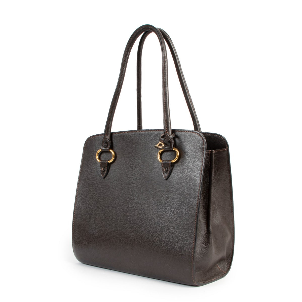 Delvaux Café Brown Sepia PM Top Handle Bag