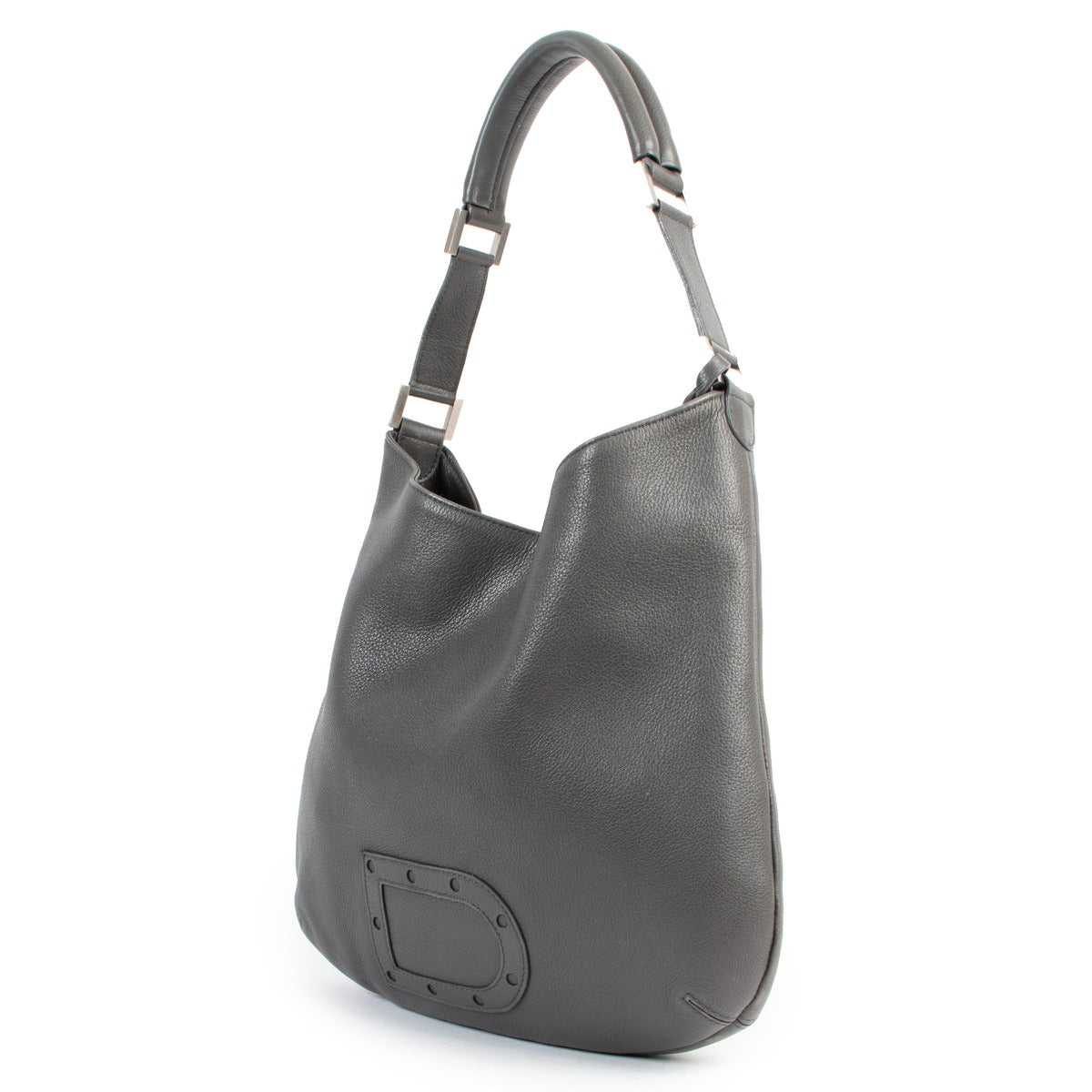 authentic second hand luxury handbag Delvaux Louise PM Canter Gris Shoulder Bag on labellov