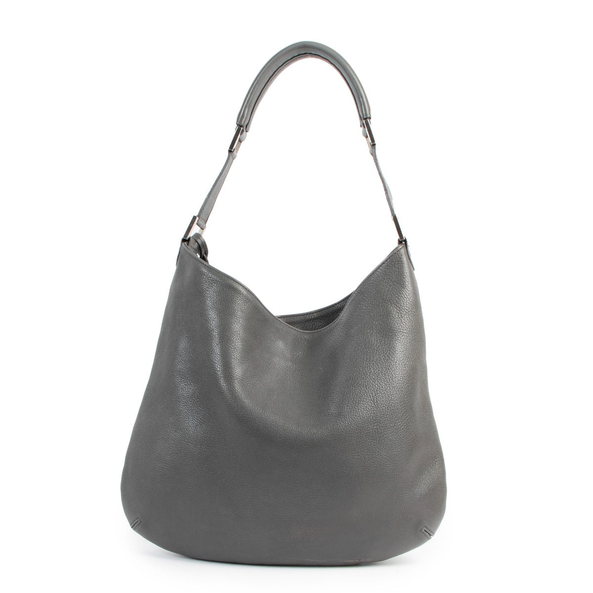 authentic second hand luxury handbag Delvaux Louise PM Canter Gris Shoulder Bag on labellov