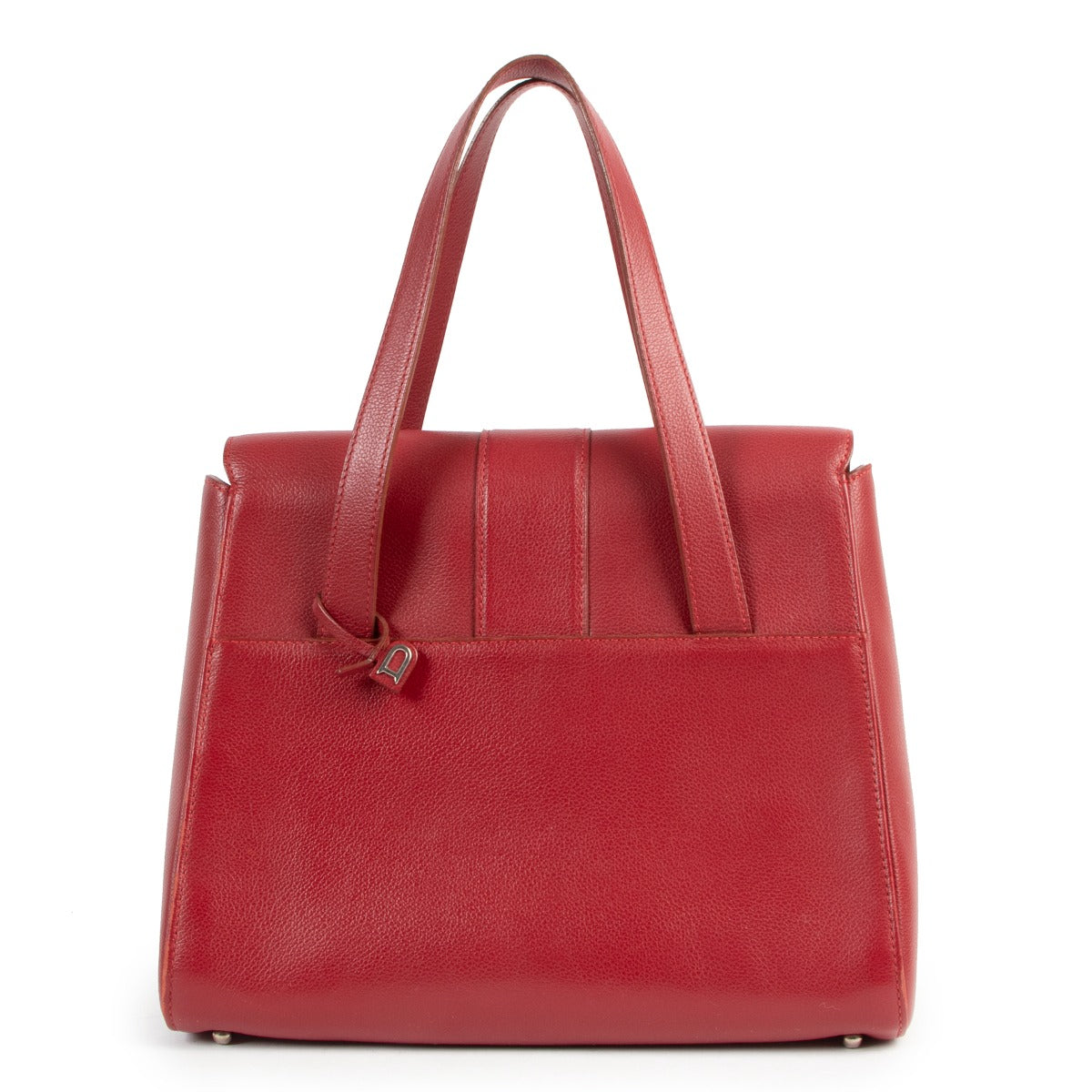 Buy online an authentic second hand Delvaux Red Reverie top handle bag in good condition at Labellov in Antwerp.