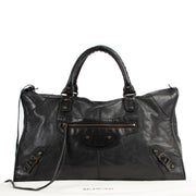 Buy an authentic second hand Balenciaga Black Chèvre Arena Classic Work Top Handle in very good condition at Labellov